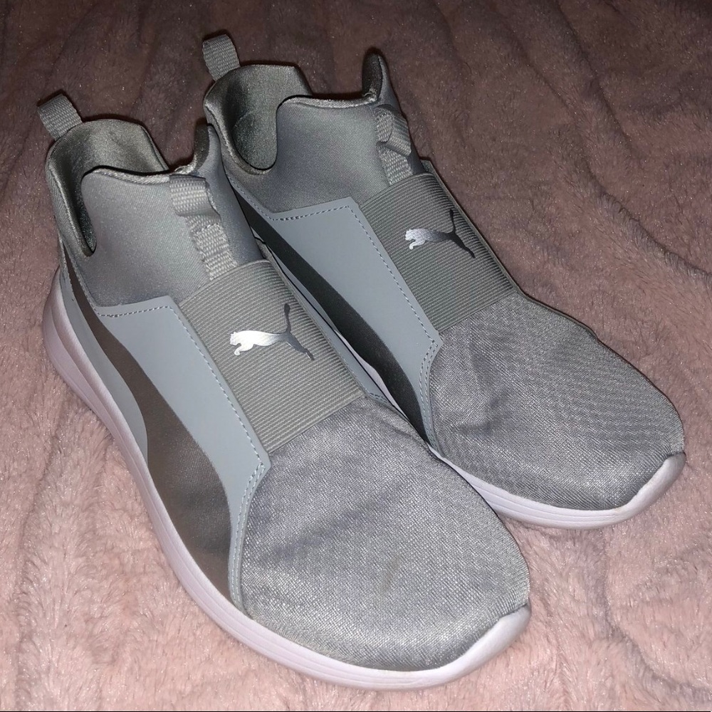Grey/Silver Puma Rebel Mid Women’s Size 9